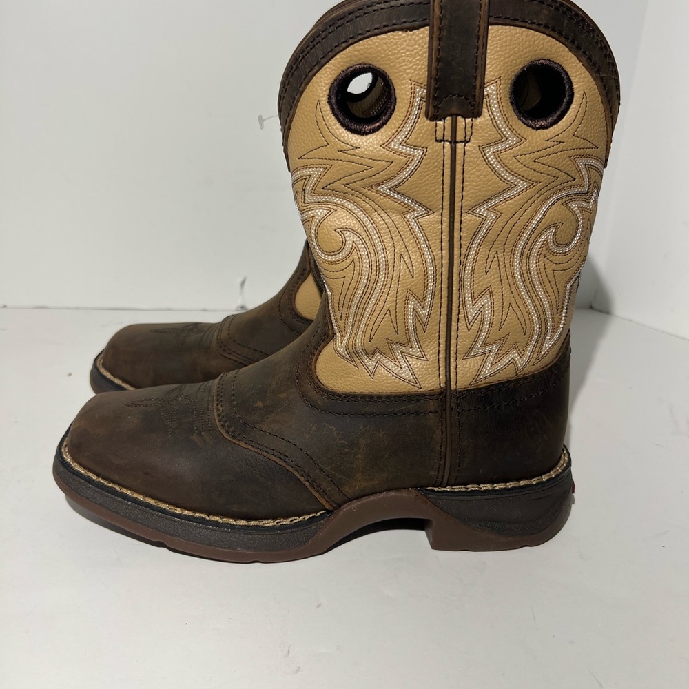 Durango Kids Brown and Tan Pull-On Western Boots